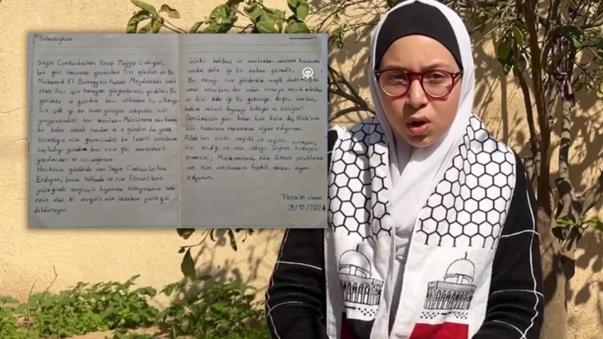 12-Year-Old Palestinian Tesnim’s Heartfelt Letter to President Erdoğan